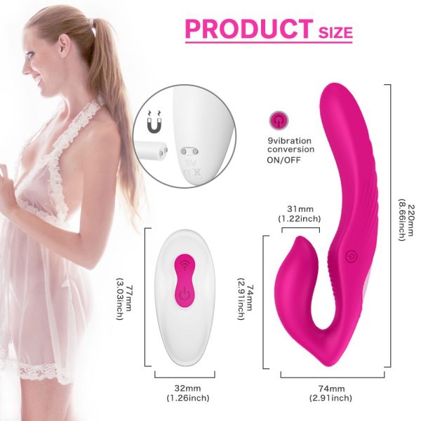 Ladies' vibrating wand, dual-head vibration, remote control - Image 2