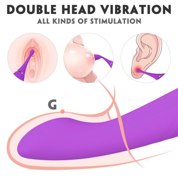 G-spot stimulation vibrator, precise stimulation, dual-head design,  one end for local stimulation,and entry into the body at the other end - Image 2