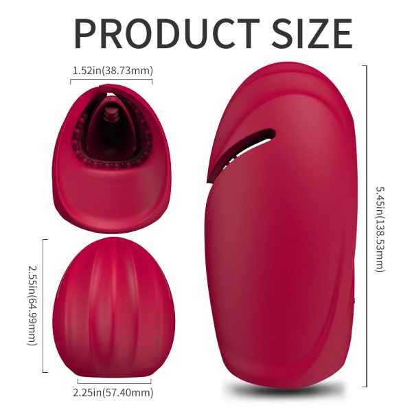 Simple vibrating masturbator cup, multiple stimulating, with mini tongue licking, provides squeezing sensation on both sides - Image 2